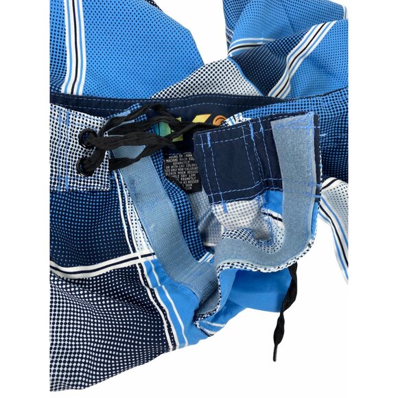 Blue Sol XL Board Shorts Swimsuit Swim Trunks Blue Black Gray Color Block Summer - Picture 4 of 9